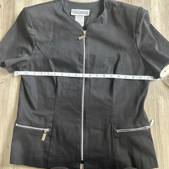 Jessica Howard Vintage 1980s Short Sleeved Zipper Blazer Size 14 - NWT - Picture 6 of 9